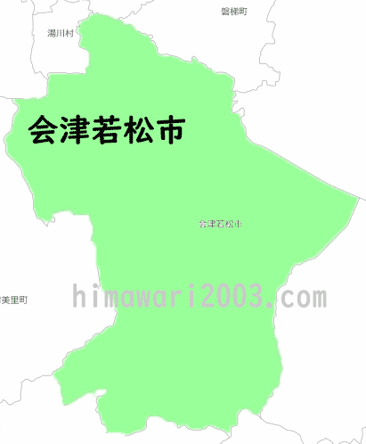 会津若松市のマップ