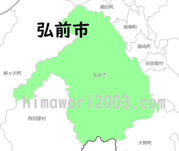 弘前市のマップ