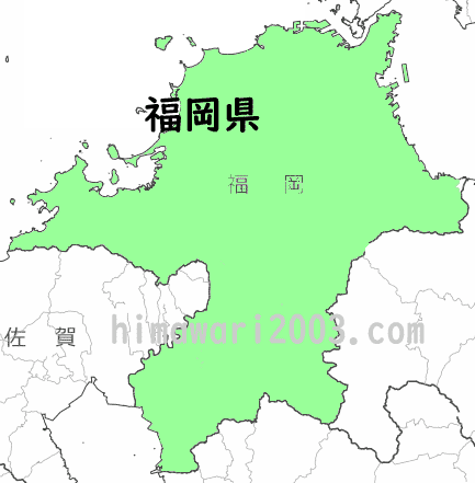 福岡県のマップ