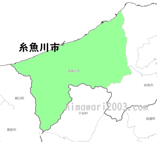 糸魚川市のマップ