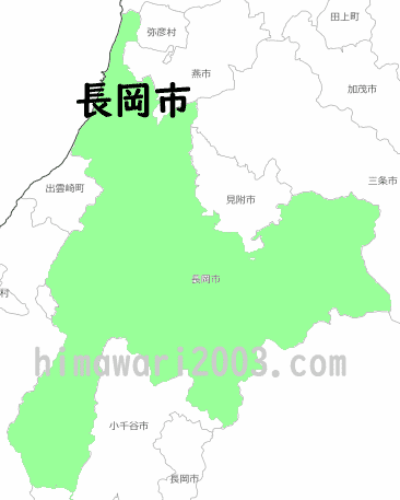 長岡市のマップ