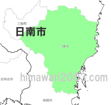 日南市のマップ