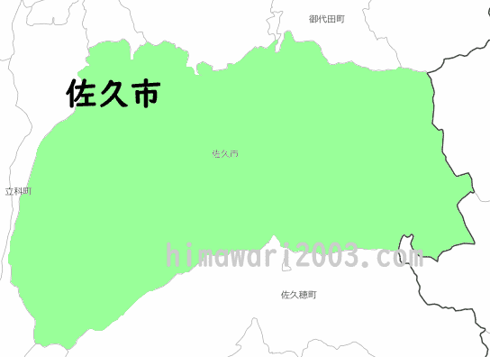 佐久市のマップ
