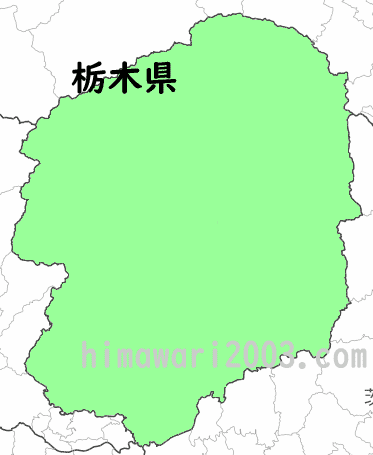 栃木県のマップ