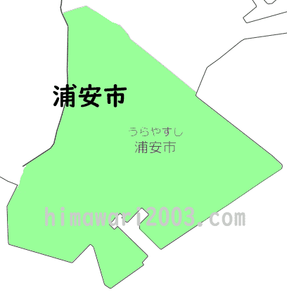 浦安市のマップ