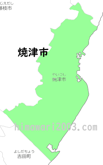 焼津市のマップ