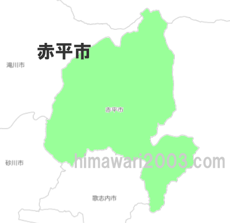 赤平市のマップ