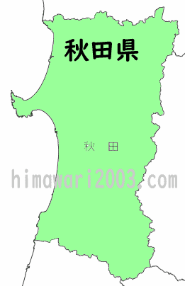 秋田県のマップ