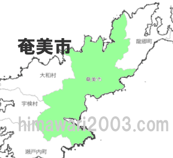 奄美市のマップ