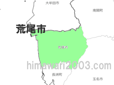 荒尾市のマップ