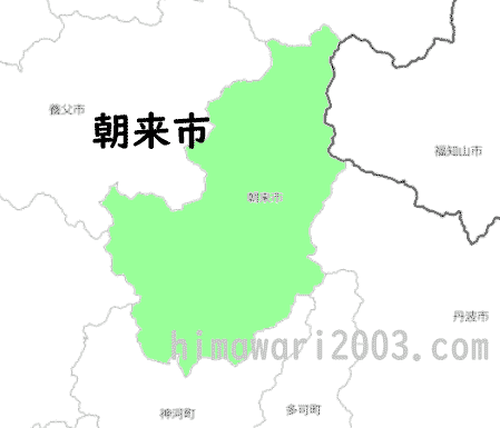 朝来市のマップ