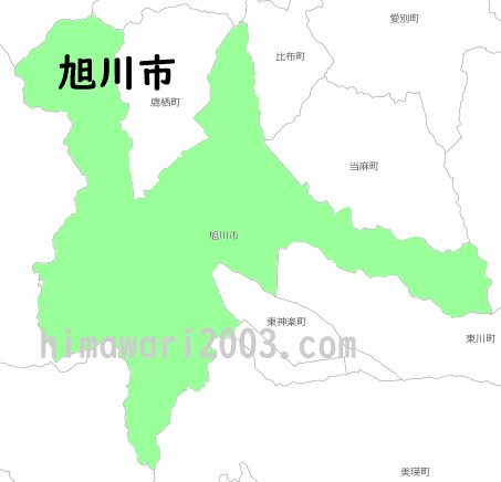 旭川市のマップ