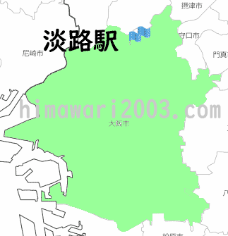 淡路駅のマップ