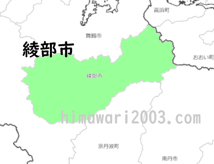 綾部市のマップ