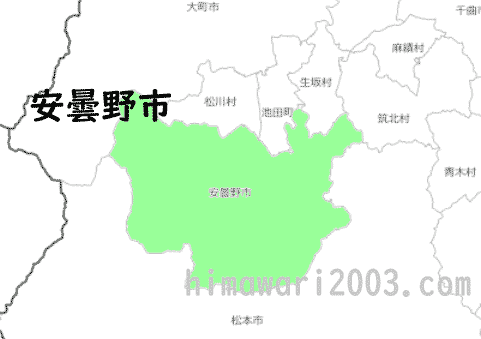 安曇野市のマップ