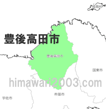 豊後高田市のマップ