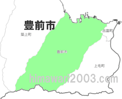 豊前市のマップ