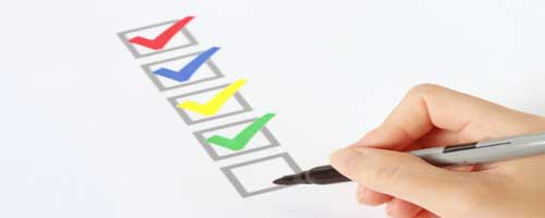 チェックリストにマーク