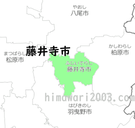藤井寺市のマップ