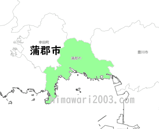 蒲郡市のマップ