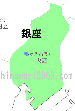 銀座のマップ