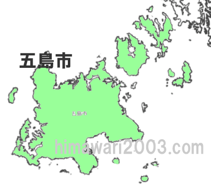 五島市のマップ