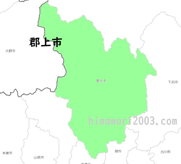 郡上市のマップ