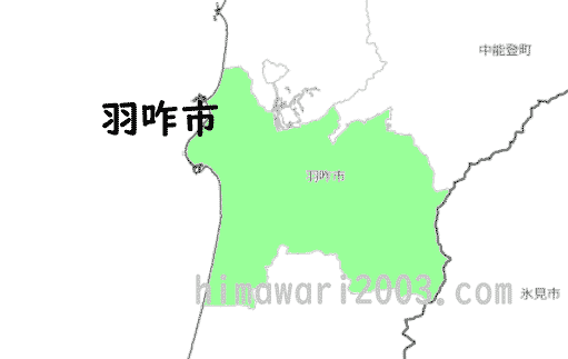 羽咋市のマップ