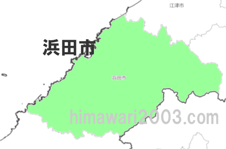 浜田市のマップ