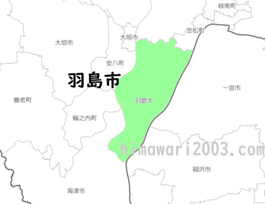 羽島市のマップ