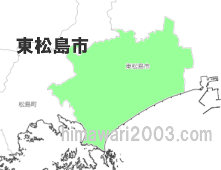 東松島市のマップ