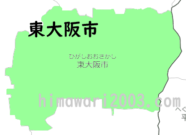 東大阪市のマップ