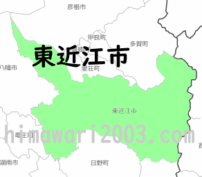 東近江市のマップ