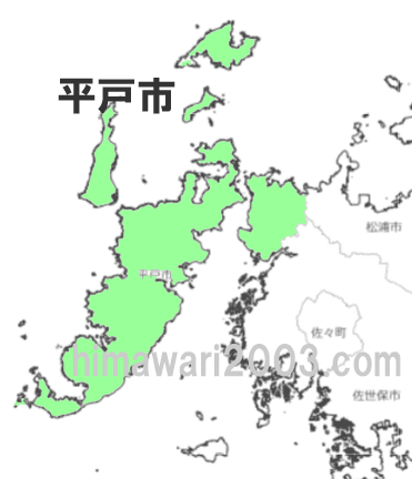 平戸市のマップ