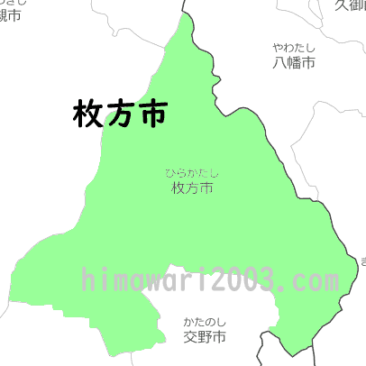 枚方市のマップ