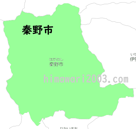 秦野市のマップ