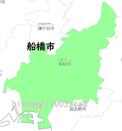 船橋市のマップ