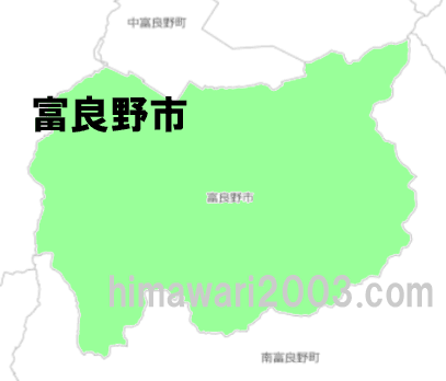 富良野市のマップ