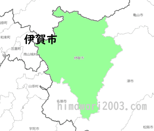 伊賀市のマップ