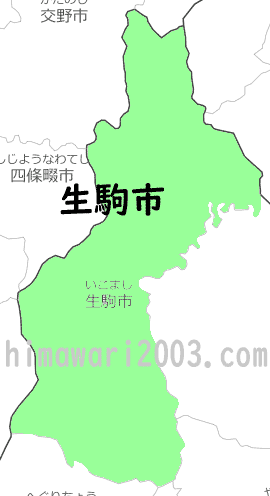 生駒市のマップ