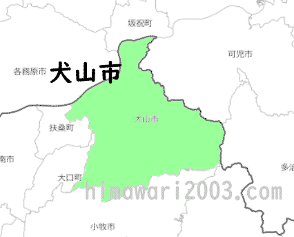 犬山市のマップ
