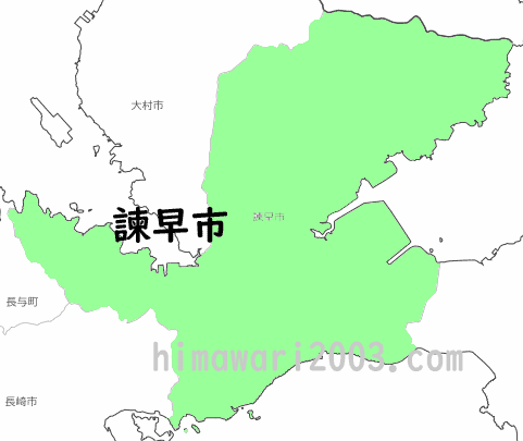 諫早市のマップ