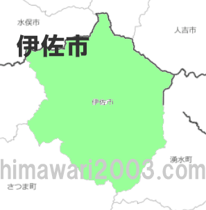 伊佐市のマップ