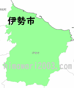 伊勢市のマップ