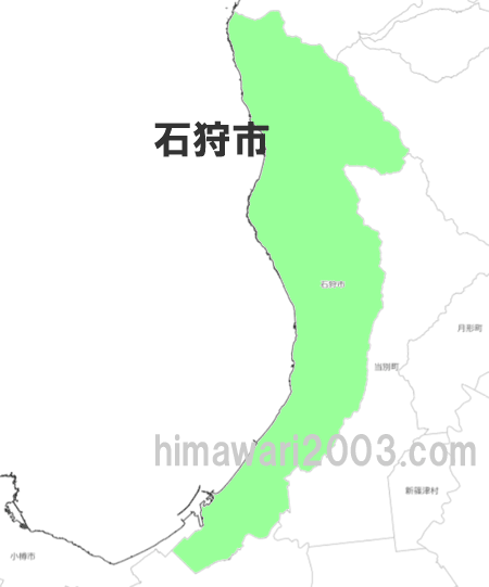 石狩市のマップ