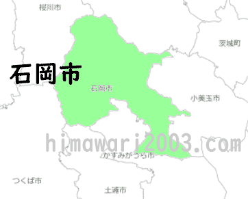 石岡市のマップ