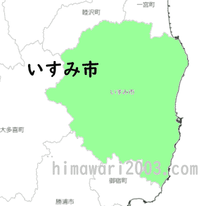 いすみ市のマップ