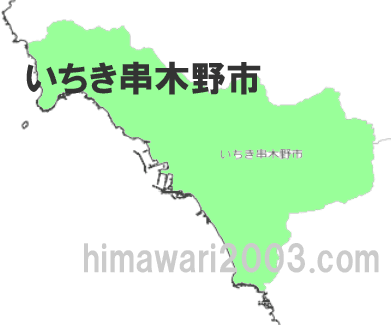 いちき串木野市のマップ