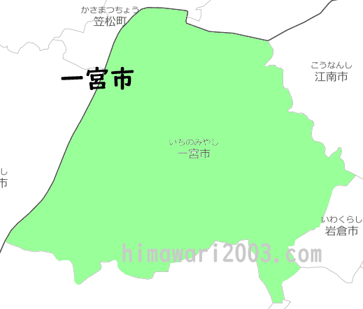 一宮市のマップ