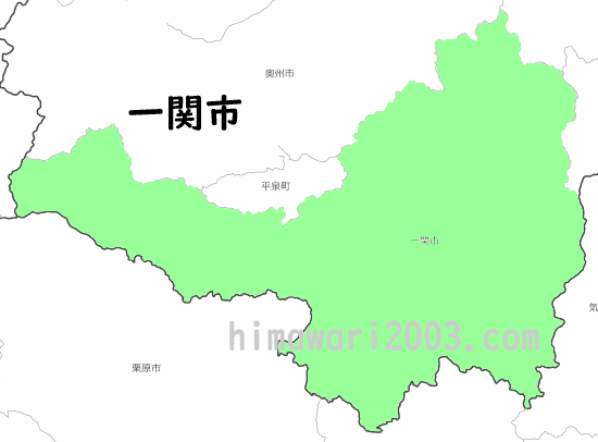 一関市のマップ